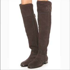 Tory Burch over the knee suede boots